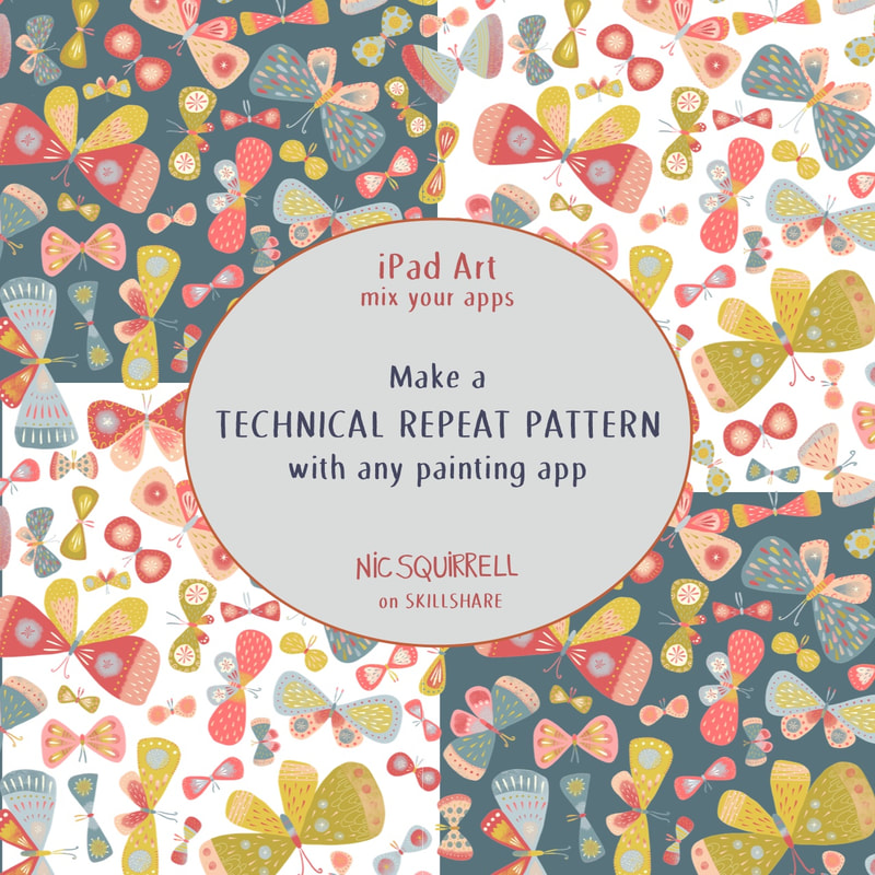 iPad Art: Make a technical repeat pattern with any painting app - a Skillshare class by Nic Squirrell