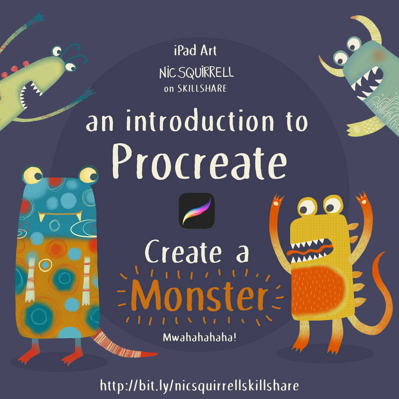 iPad Art: An introduction to Procreate: Create a monster - a Skillshare class by Nic Squirrell