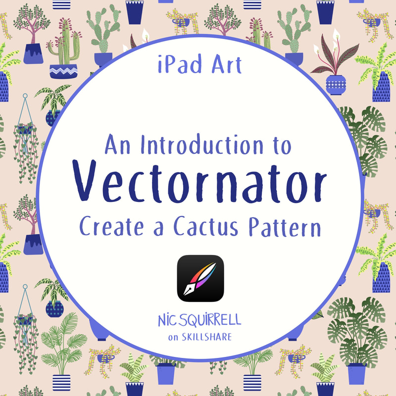 iPad Art: An introductiob to Vectornator - Create a cactus pattern - a Skillshare class by Nic Squirrell